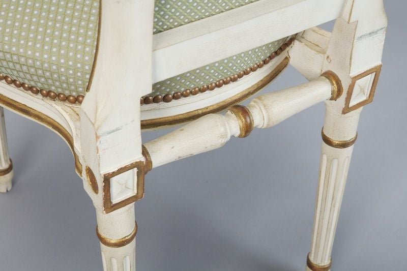 Giltwood Set of Eight Louis XVI Style Chairs