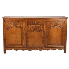 French Chestnut Enfilade with Carved Detailing