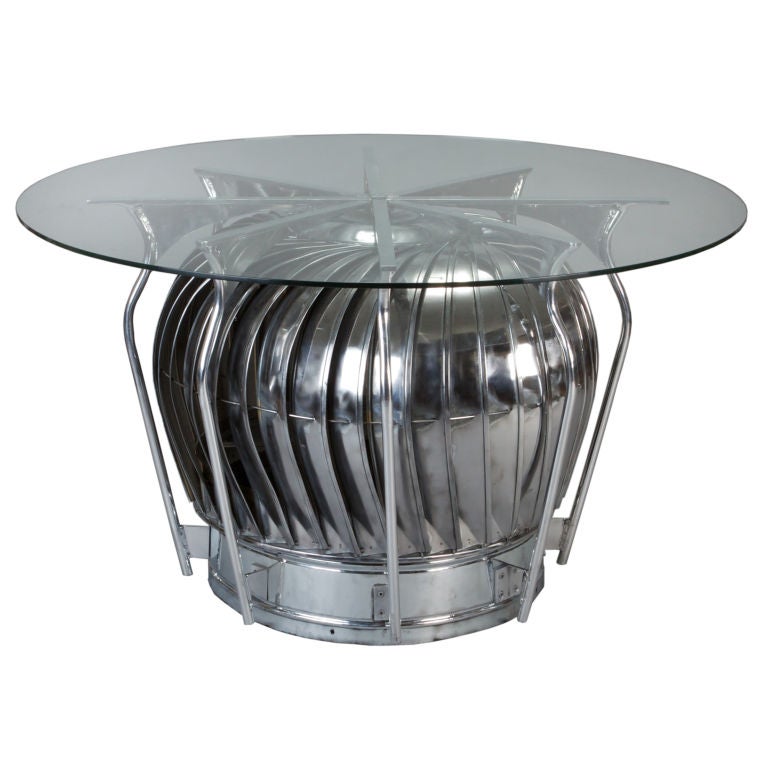 Polished Aluminum Air Vent Table