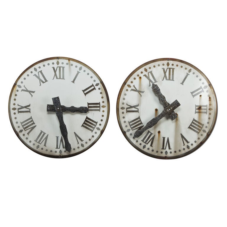 French White Clock Face With Black Numbers