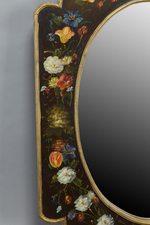 black painted mirror