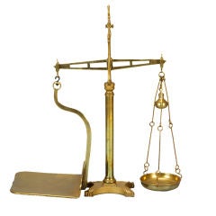 19th Century Large Brass Bean Scales
