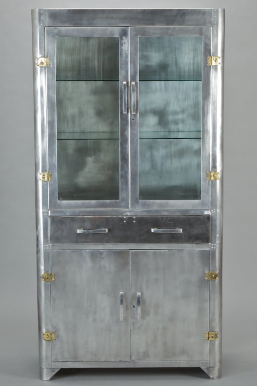 Mid Century Industrial Steel and Glass at 1stdibs