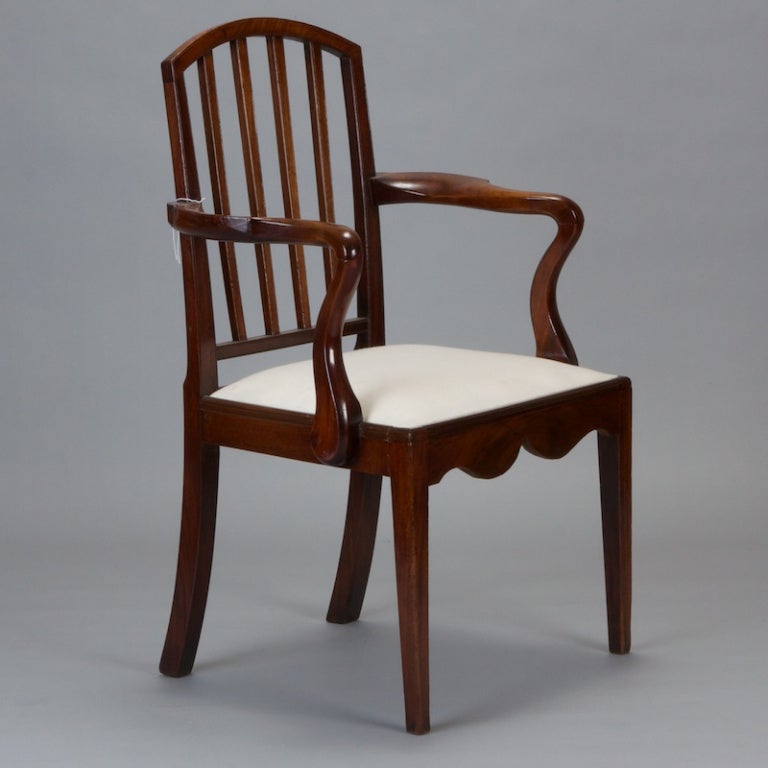 English Georgian Elbow Chair Circa 1780