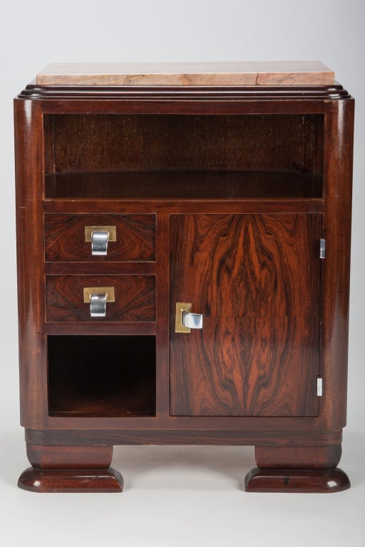 Small Art Deco Cabinet with Marble Top