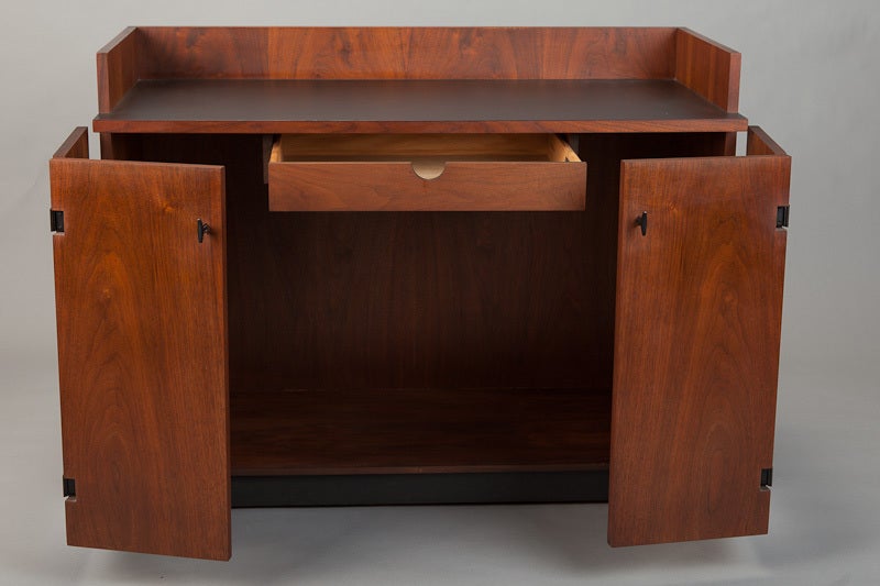 Mid Century Walnut Bar Cabinet by Kipp Stewart For Directional 1