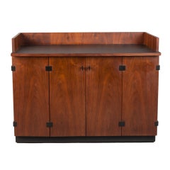 Mid Century Walnut Bar Cabinet by Kipp Stewart For Directional