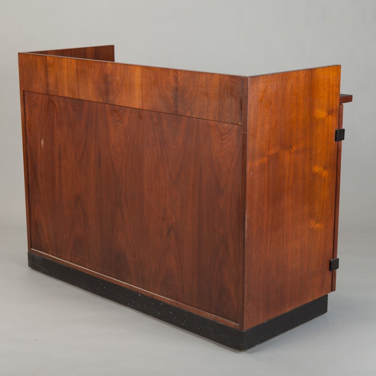 Mid Century Walnut Bar Cabinet by Kipp Stewart For Directional 4