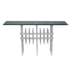 Mid Century Lucite and Glass Console