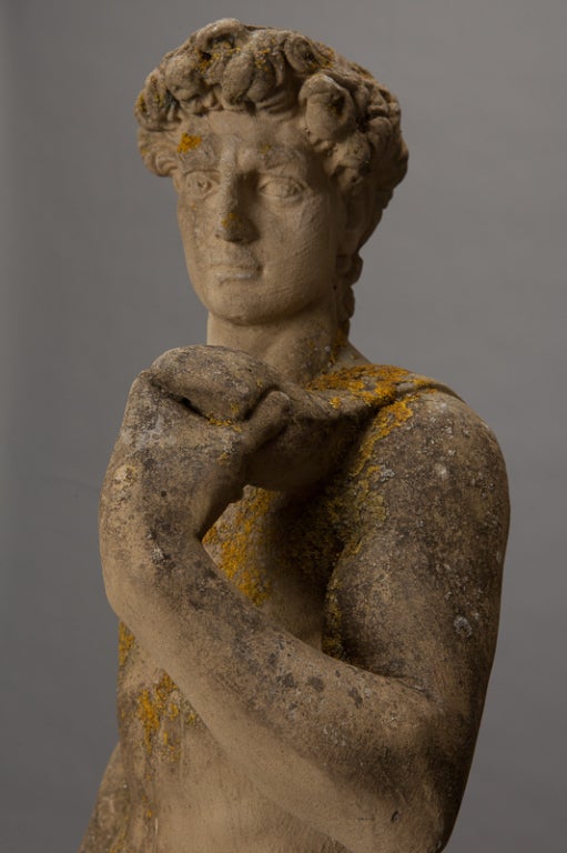 Garden Statue of David with Pedestal 4