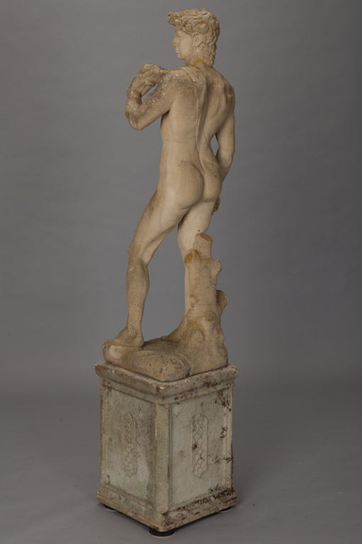 Garden Statue of David with Pedestal 5