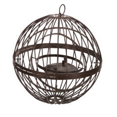 Large Metal Nautical Globe Oil Lamp