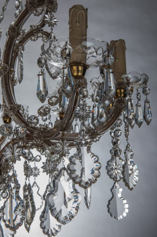 French Large Eight Light Maria Theresa Chandelier