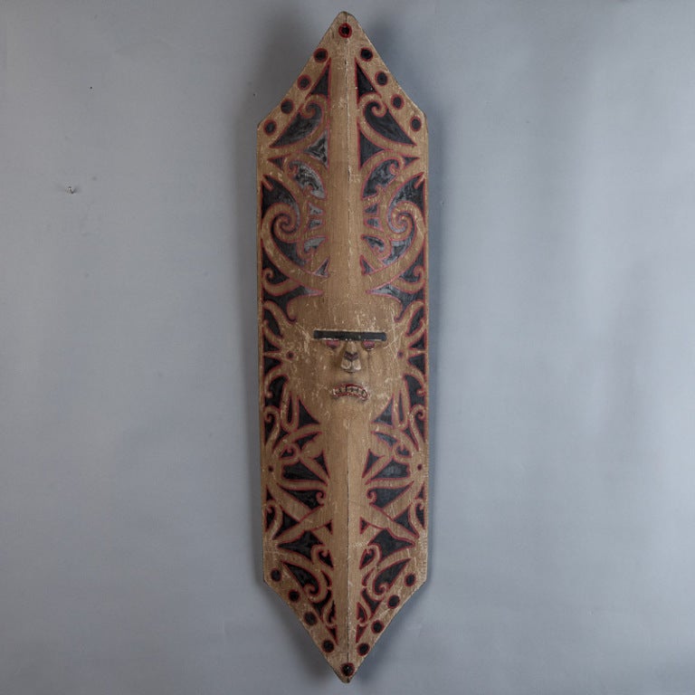 Six Sided Black Orang Ulu Tribal Shield