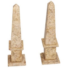 Antique Pair of Marble Obelisks