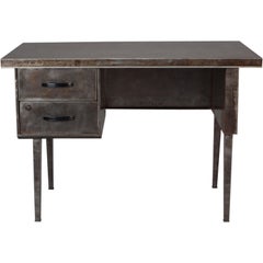 Mid Century French Industrial All Steel Desk