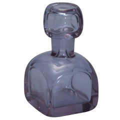Unusual Tall Periwinkle Blue Murano Glass Decanter