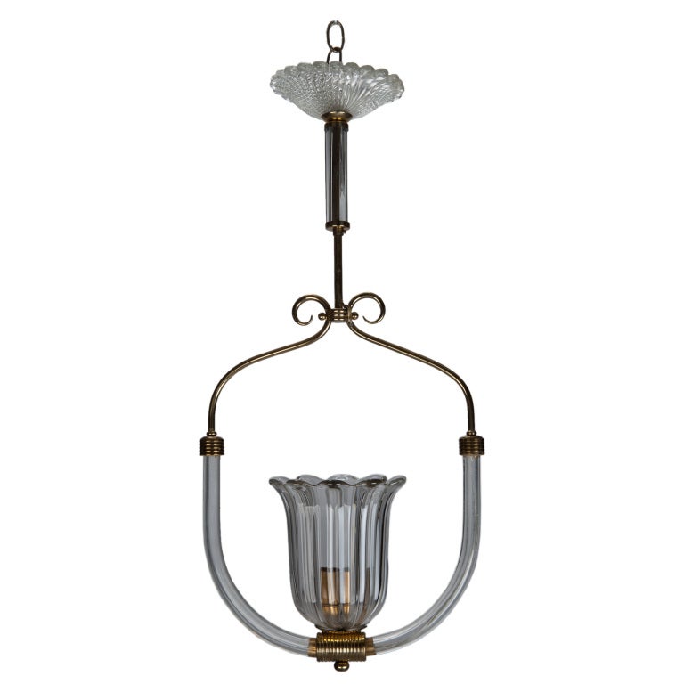 Barovier and Toso Bird Cage Style Hanging Fixture
