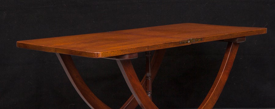 19th Century English Mahogany Folding Table In Good Condition In Troy, MI