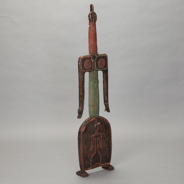 Tall Nigerian Beaded Fertility Figure