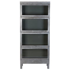 Industrial Stacking Glass Front Barrister Bookcase