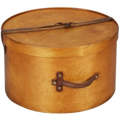Antique Large Men's Wooden Hat Box