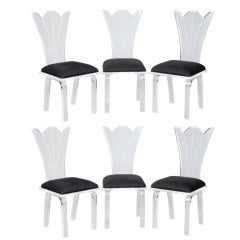 Set of 6 Mid Century Lucite Dining Chairs