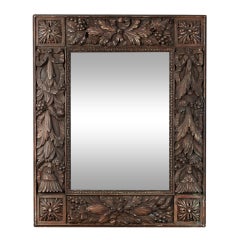 French Carved Rectangular Mirror
