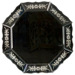Octagonal Art  Deco Venetian Mirror