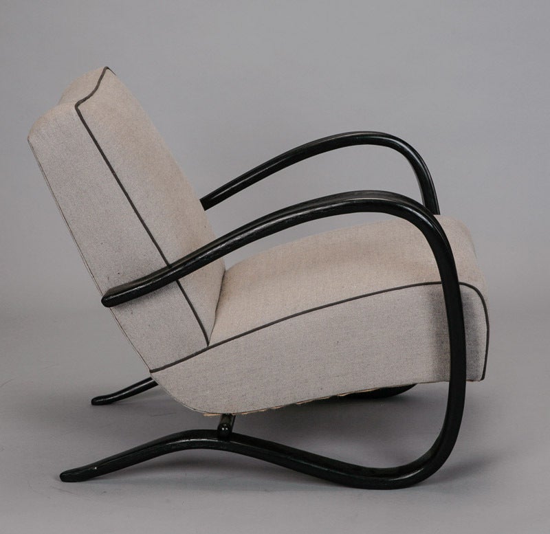 Mid-20th Century Pair of Lounge Chairs by Jindrich Halabala
