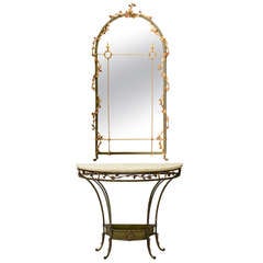 Iron Mirror and Console Set by Palladio