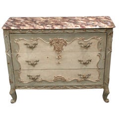 Faux Painted Polychromed Chest of Drawers