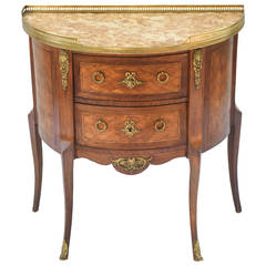 Parquetry Demilune Commode