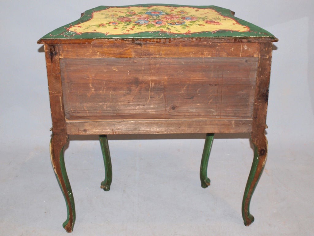 Floral Painted Venetian Commode 3
