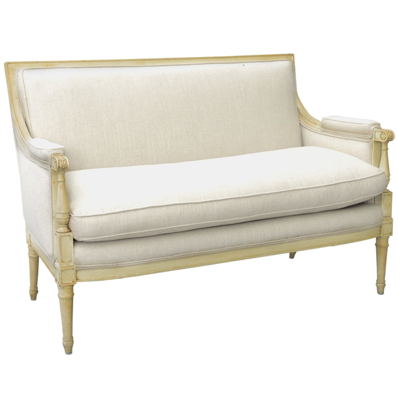 Swedish Style Upholstered Settee by Jansen