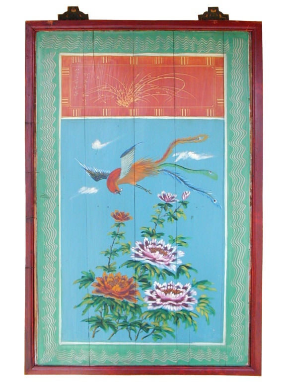 Chinese Pair of Handpainted Panels