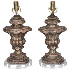 Pair of 18th Century Urn Fragment Lamps