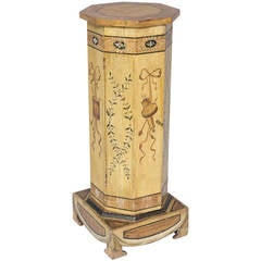 Pedestal Cabinet with Classical Painted Decoration 8