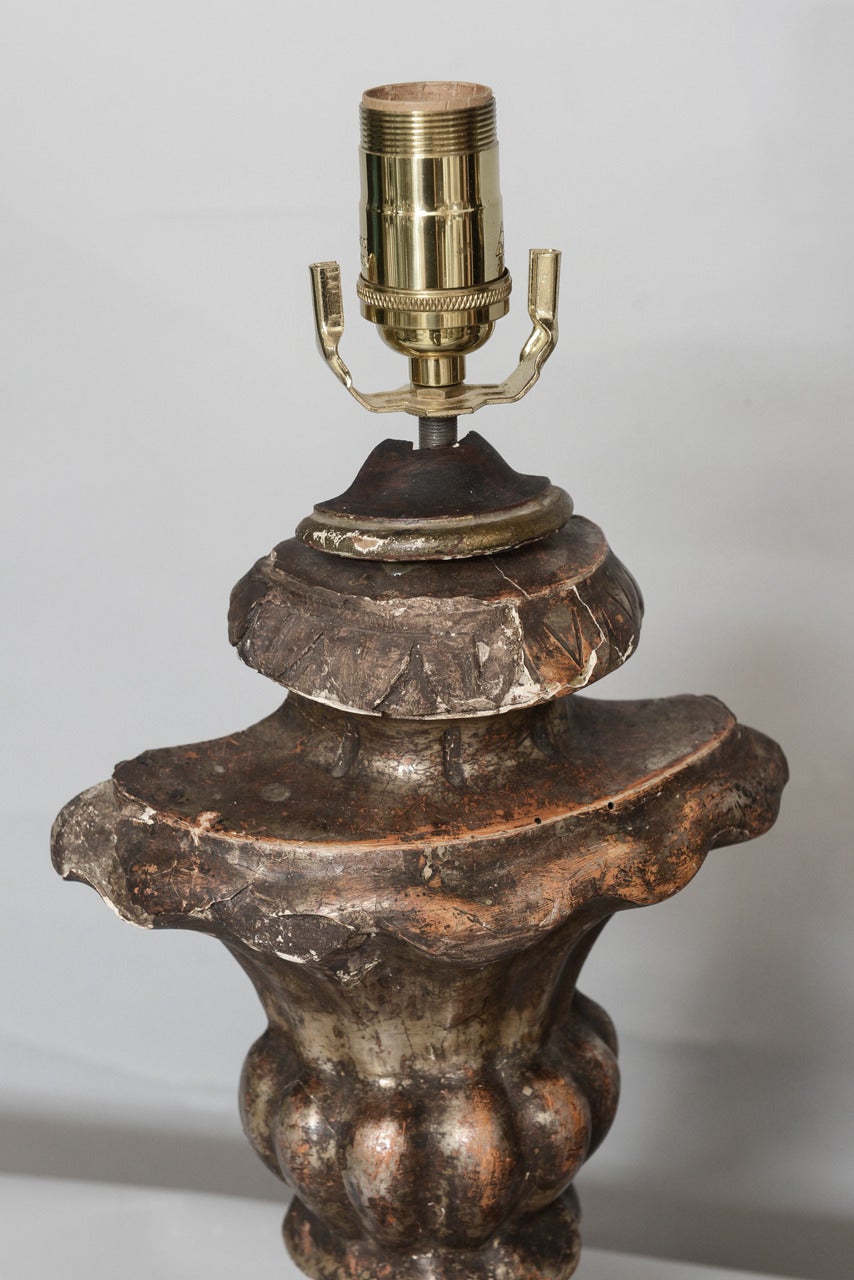 Pair of 18th Century Urn Fragment Lamps For Sale 2