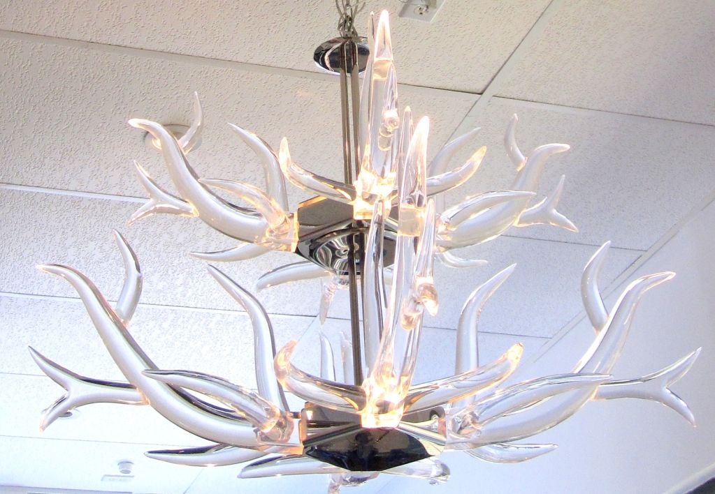 acrylic antler chandelier