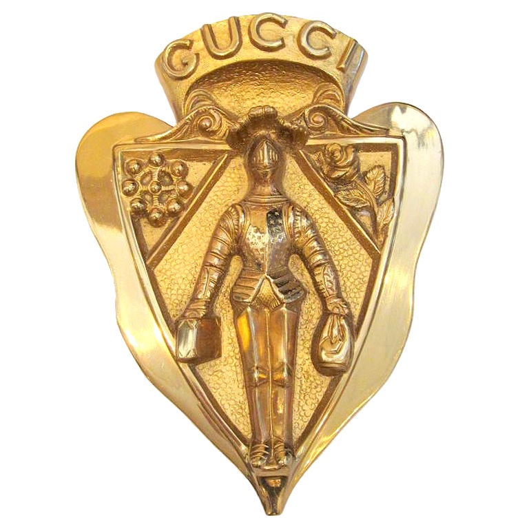 Gucci Mid-Century Bronze Plaque at 1stDibs | gucci coat of arms