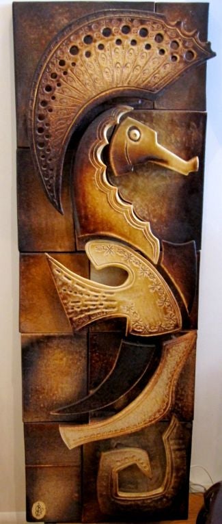Mid-Century Ceramic Tiled Wall Art