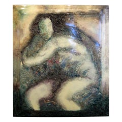 Magestic Mid-Century Lacquered Painting