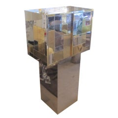 Paul Evans Cityscape Cabinet on Cutom Made Pedestal