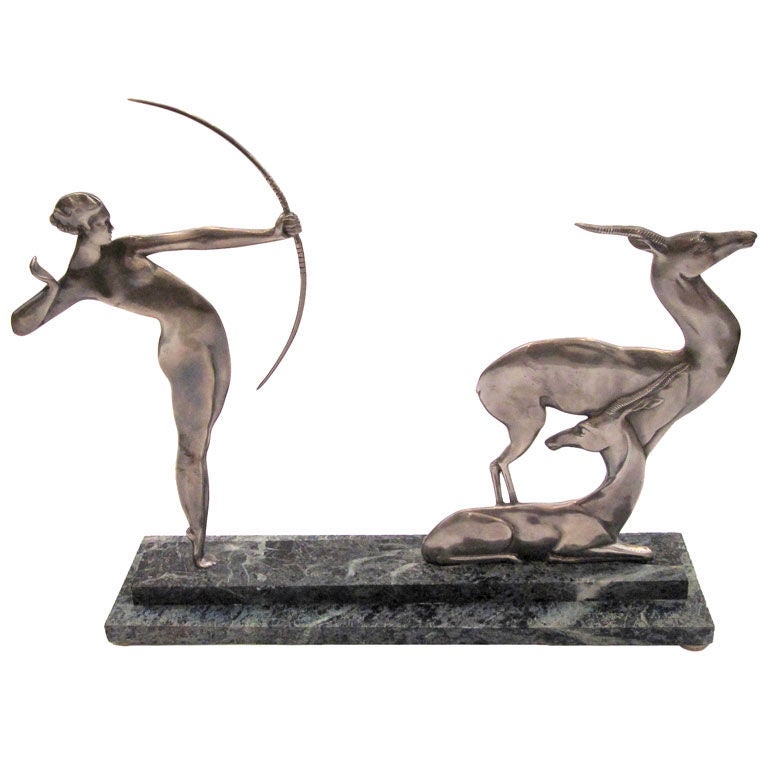Bronze French Art Deco Archer
