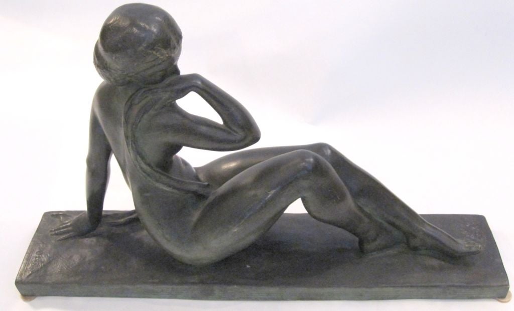 French Art Deco Nude Bronze by Ortis 3