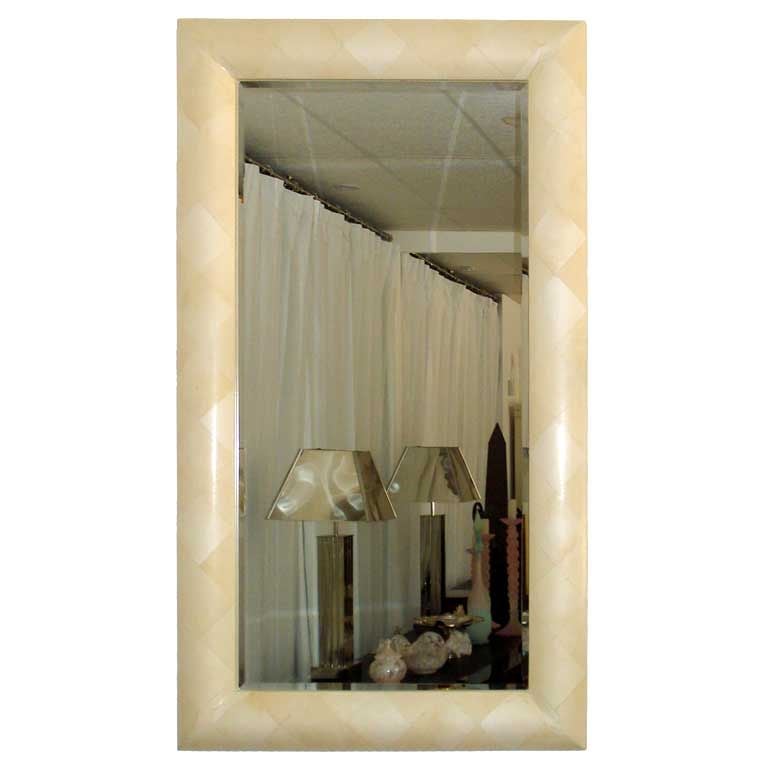 Parchment Mirror  For Sale