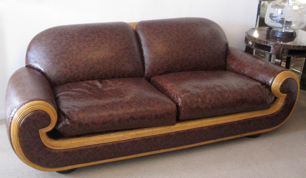 MidCentury Bamboo Sofa For Sale at 1stDibs