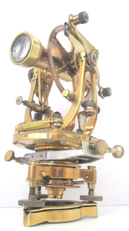 Graphically Decorative as a Sculpture, this Early 20th Century Bronze Sextant is in Remarkable Condition.