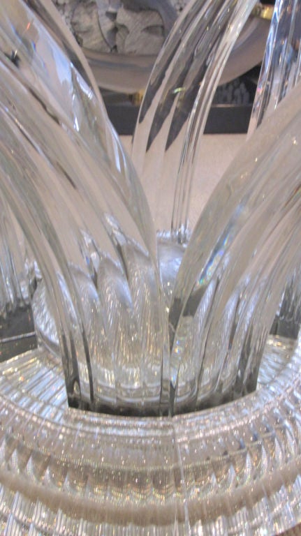 French Baccarat Glass Table
